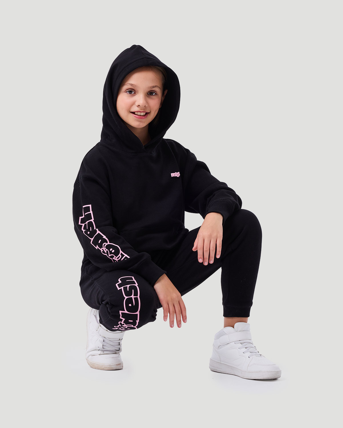 Girl's Zip Hoodie - Jet Black image number 5