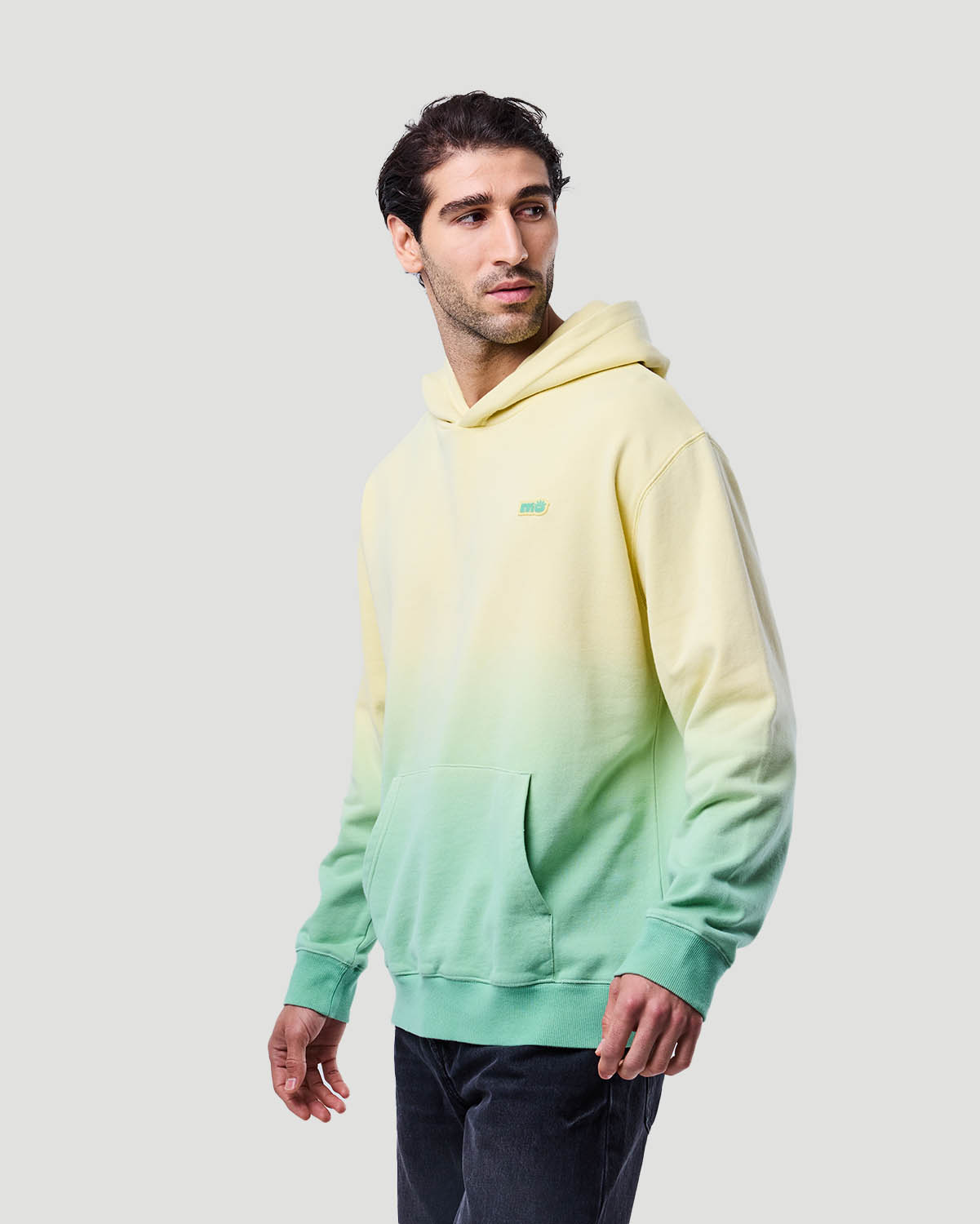 Men's Dip-Dye Hoodie - Tender Yellow/Green Ash image number 2