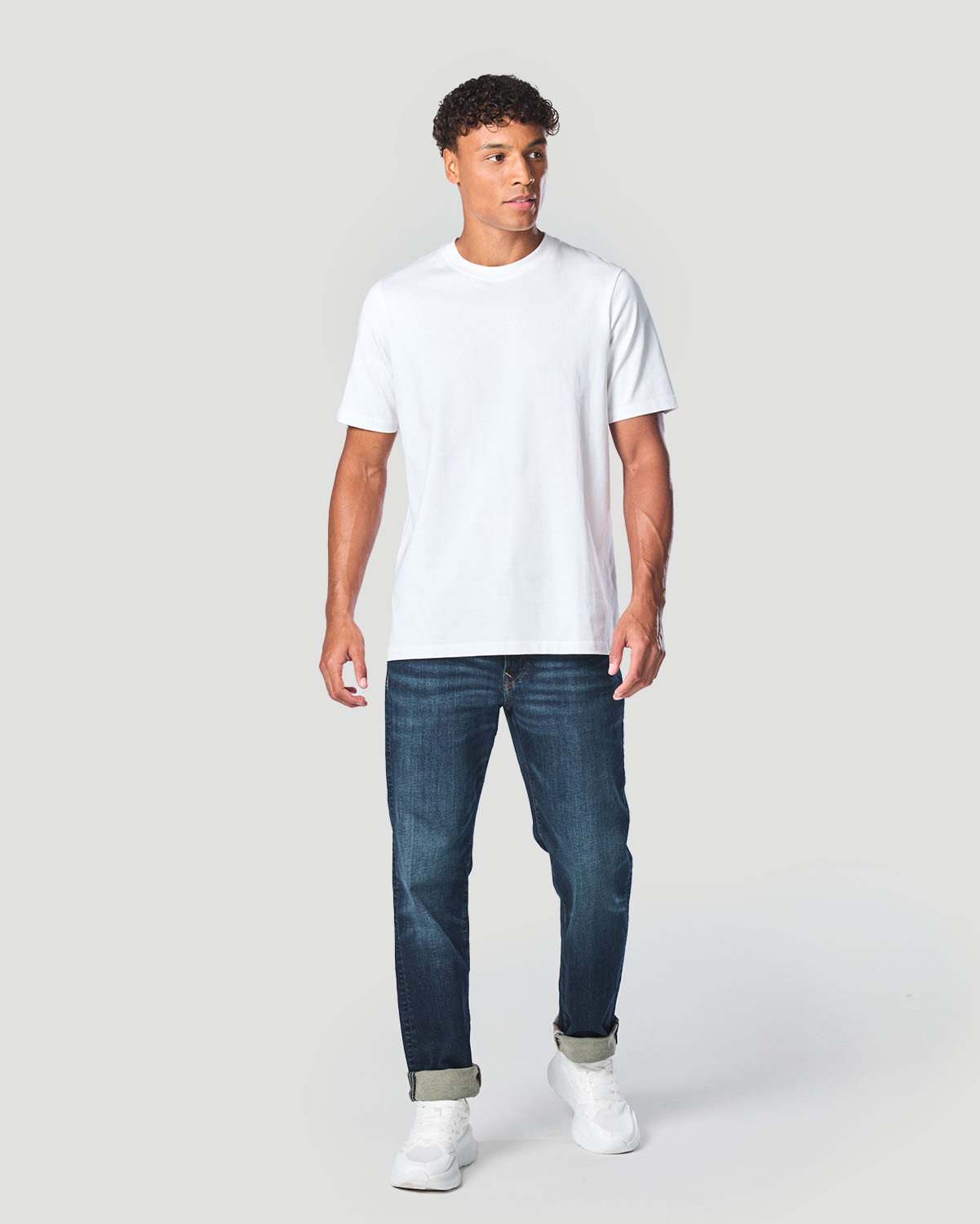 Men's Crew neck T-Shirt - White image number 4