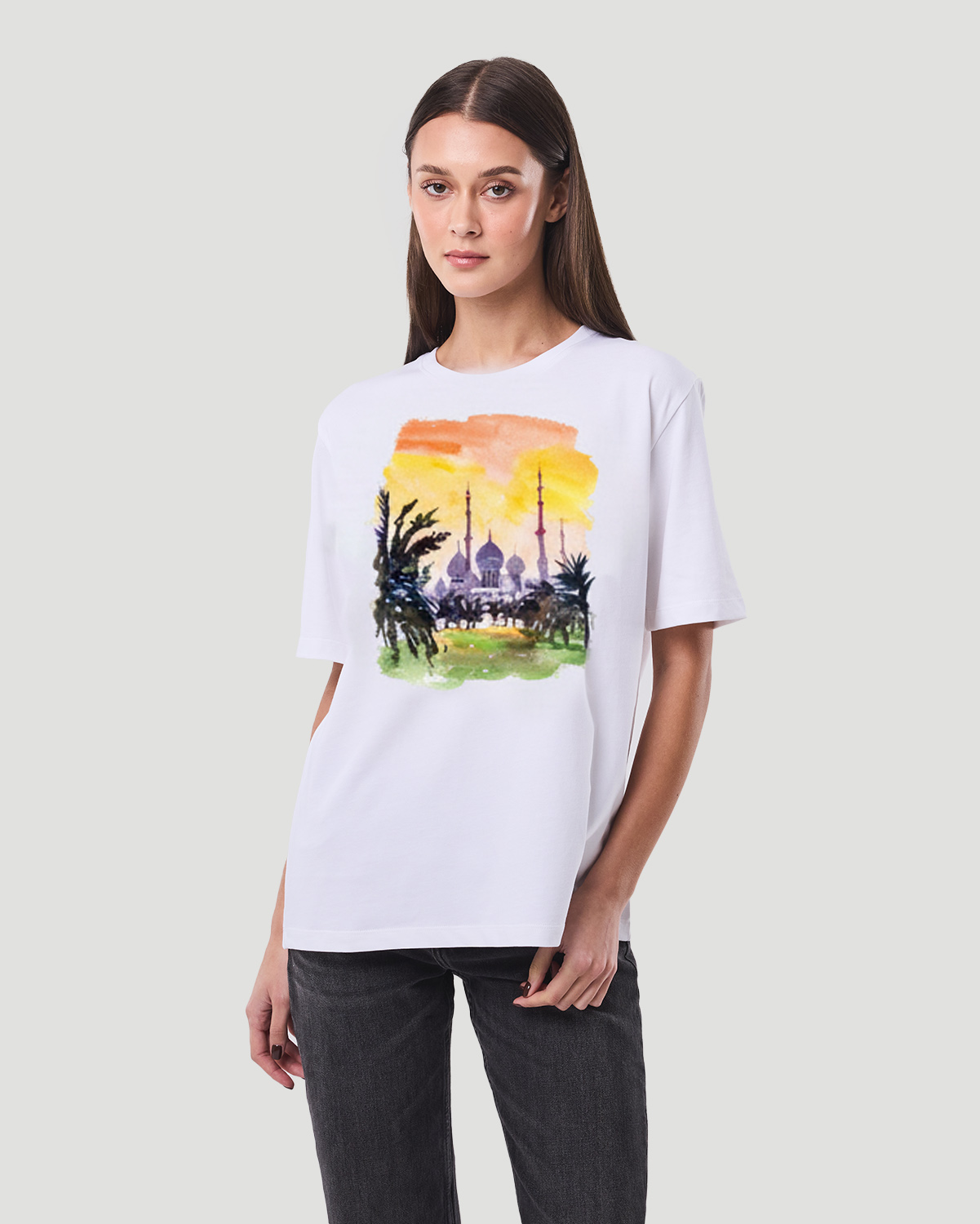 Women's Graphic T-Shirt-Artistic - White image number 0