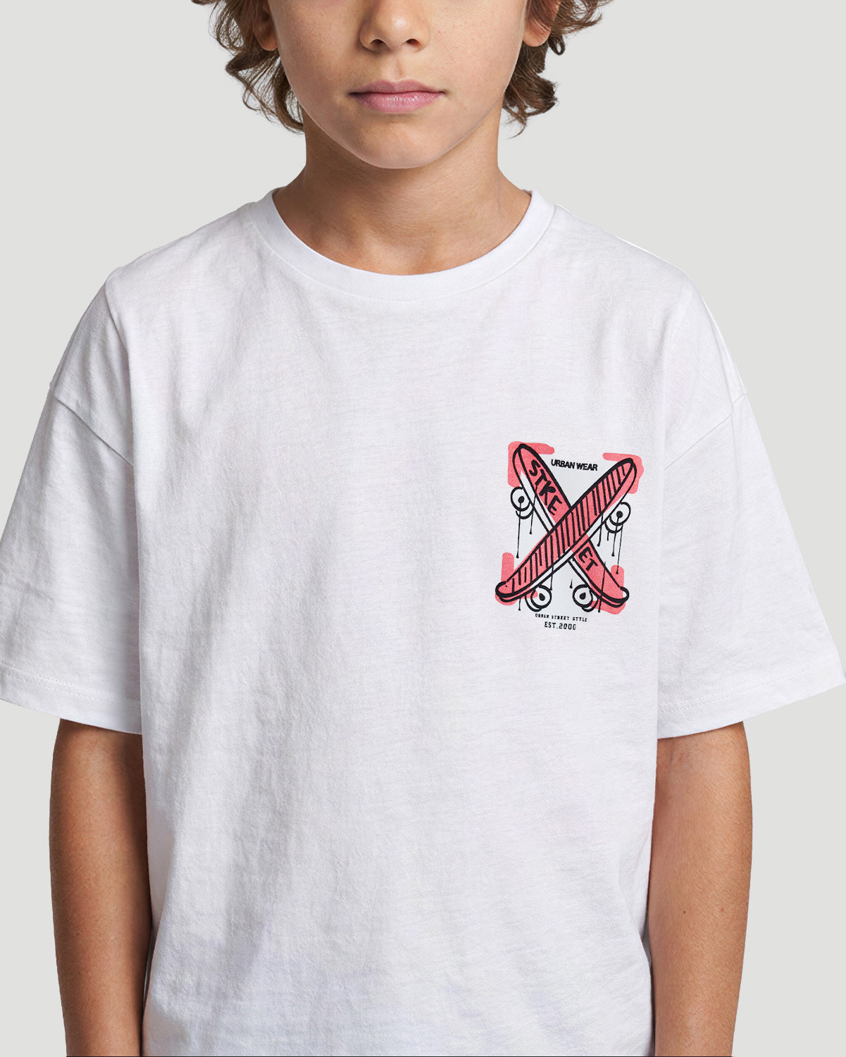 Boys Graphic T-Shirt - Urban Wear - White image number 5