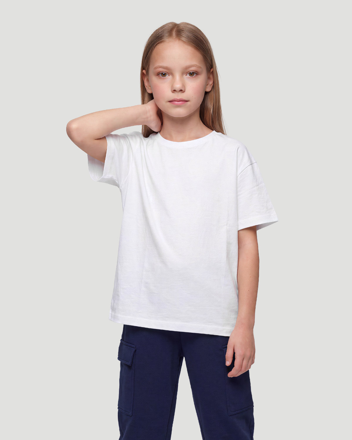 Girls Crew neck T-shirt - White image number 1
