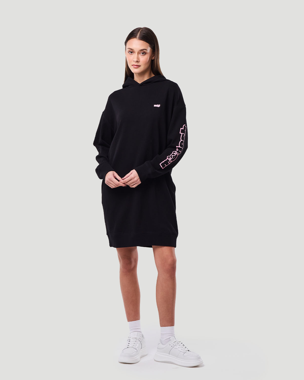 Women&rsquo;s Hoodie Dress - Jet Black image number 1
