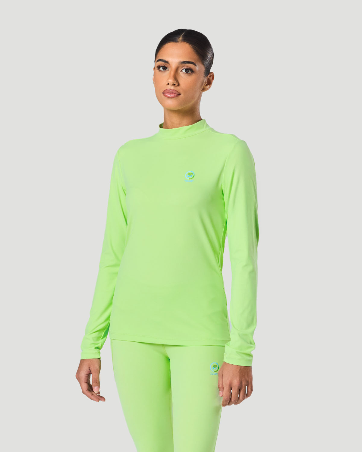 Women's High Neck T-Shirt - Paradise Green image number 0