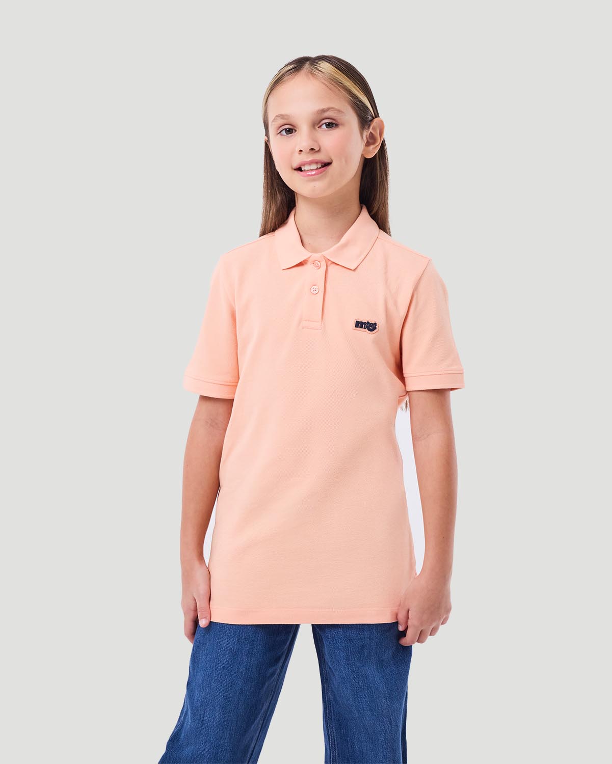 Girl's Polo T-shirt - Papaya Punch image number 3
