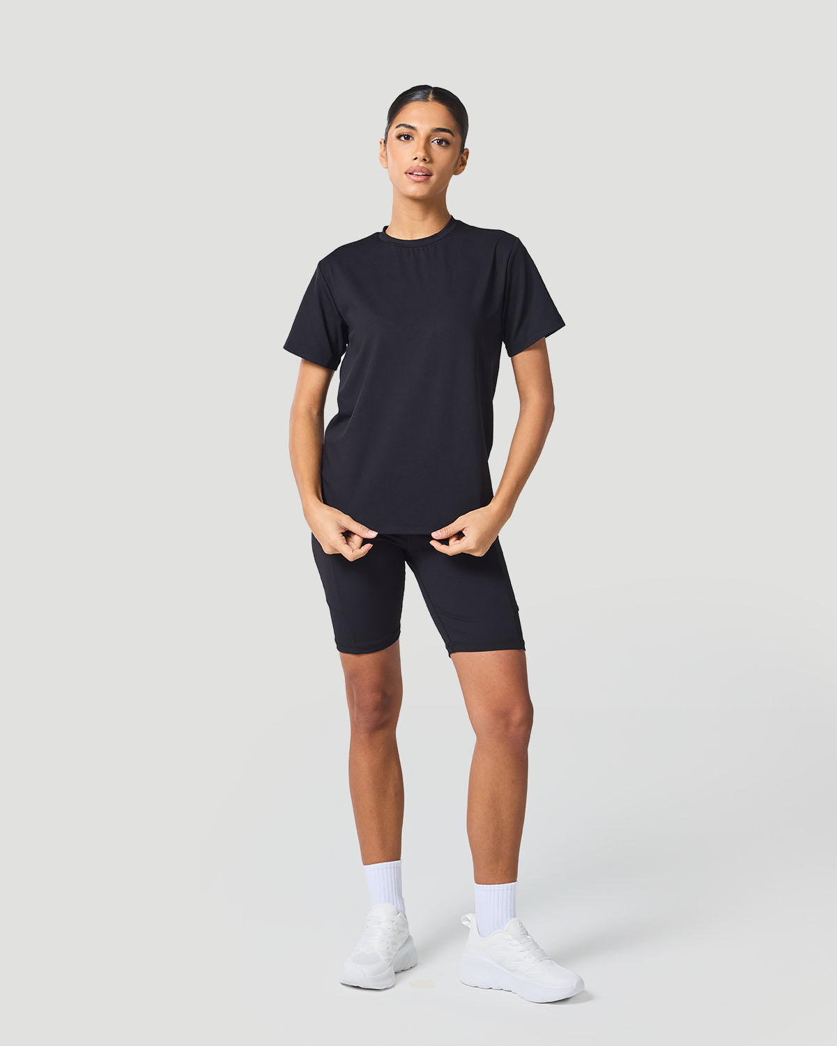 Women's Crew Neck T-Shirt - Jet Black image number 4