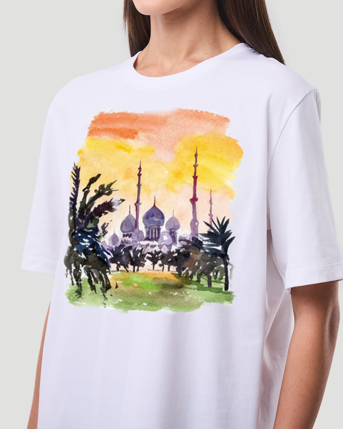 Women's Graphic T-Shirt-Artistic - White image number 2