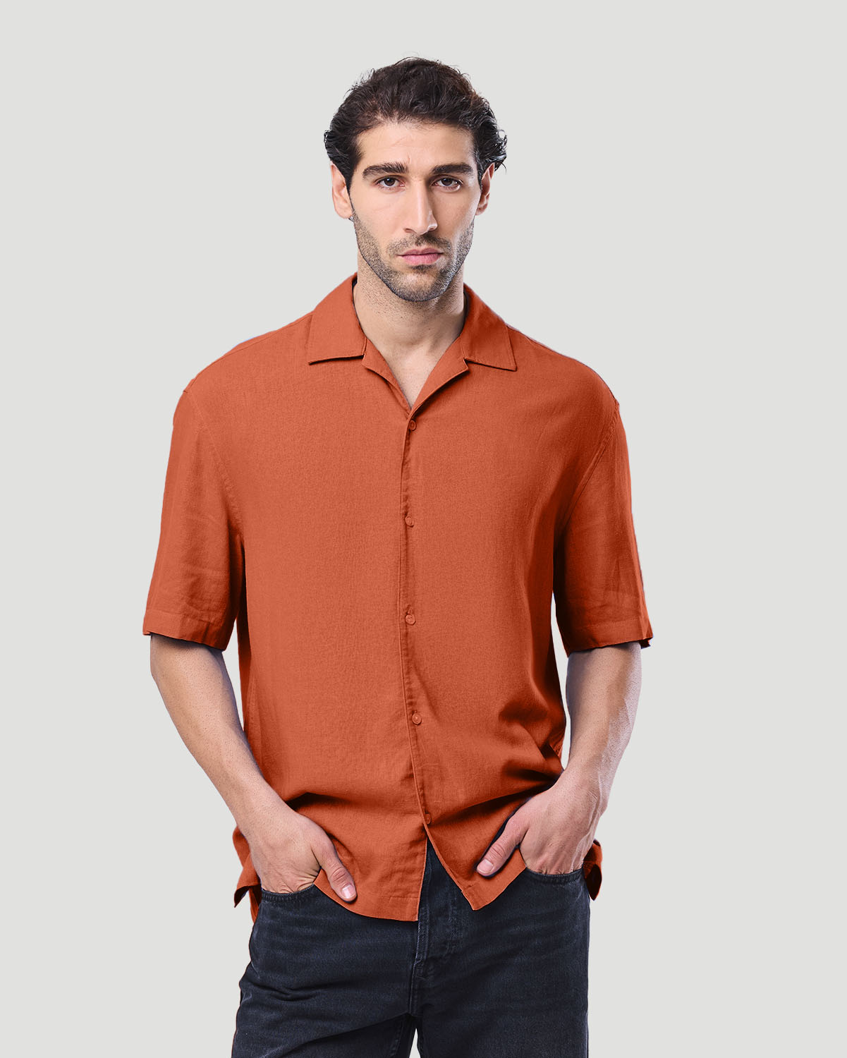 Men's Resort Shirt - Burnt Ochre image number 2