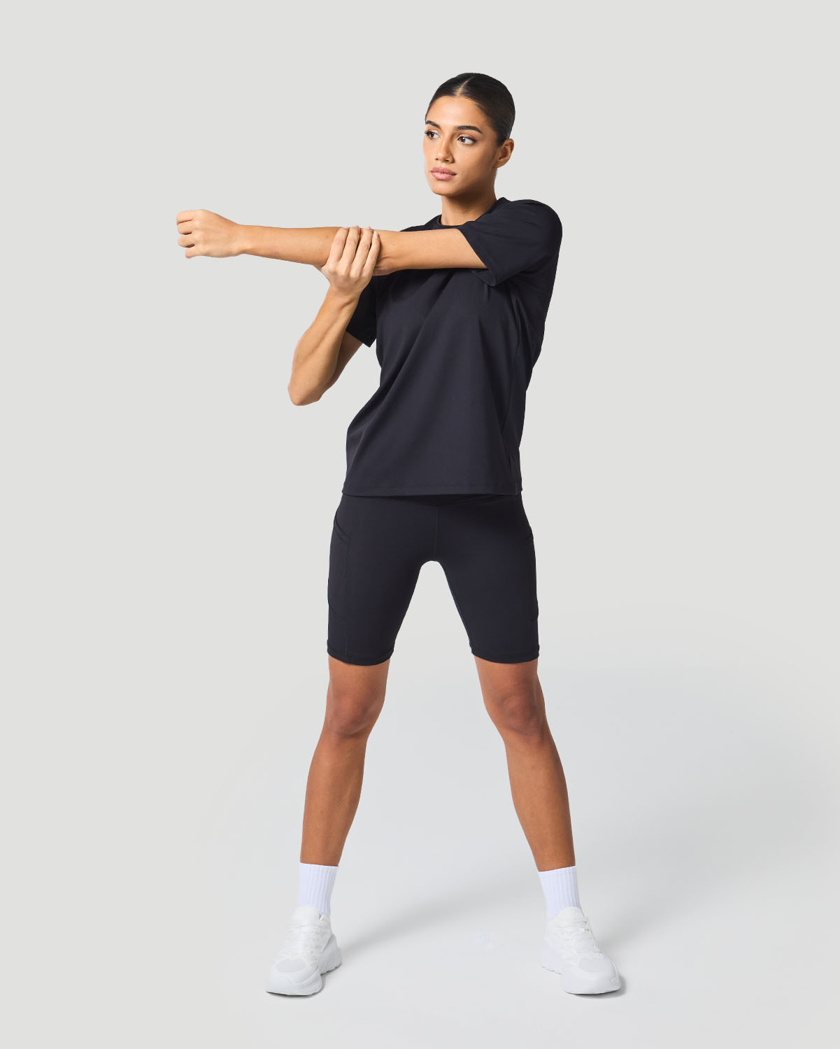 Women's Crew Neck T-Shirt - Jet Black image number 5