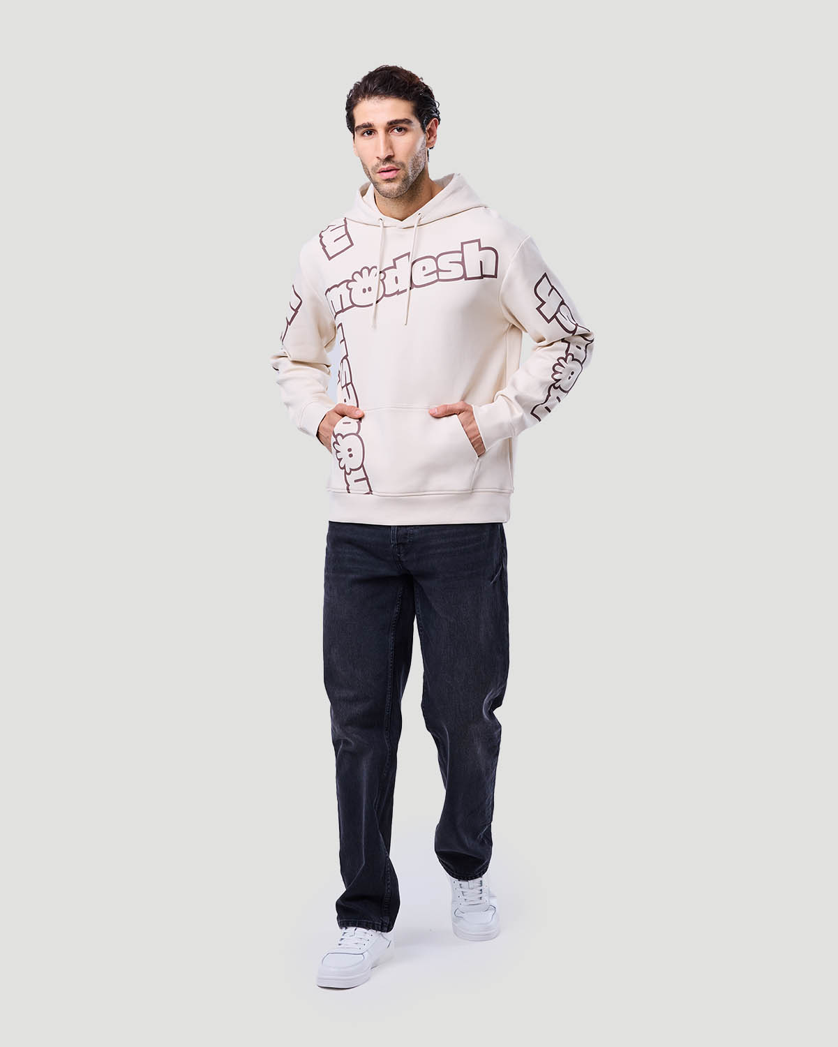 Men's Printed Hoodie - Short Bread image number 0