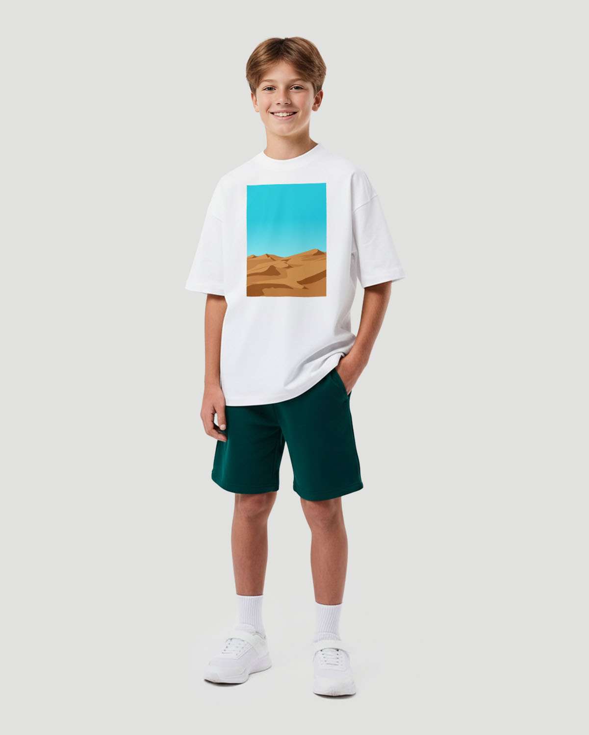 Boys Graphic T-Shirt-Waves - White image number 3