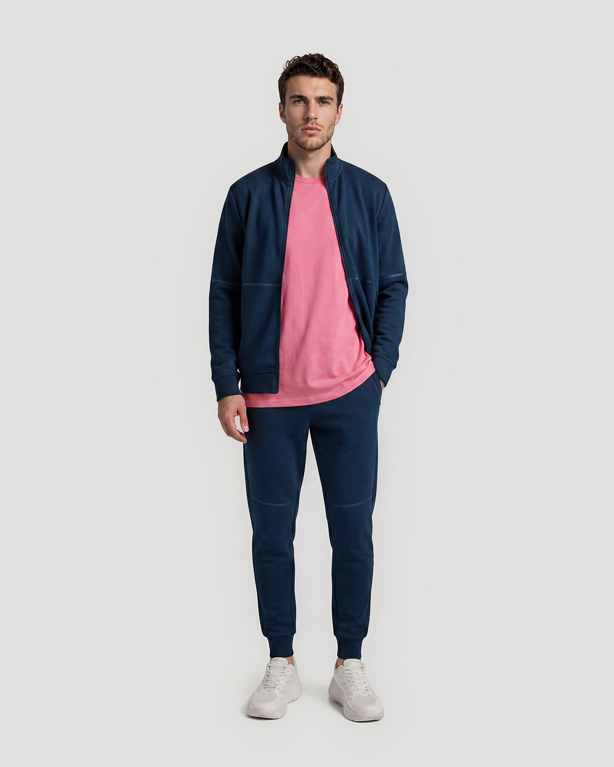 Men's Track Jacket - Navy image number 3