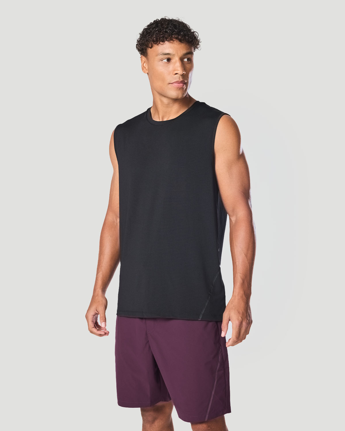 Men's Sleeveless T-Shirt - Jet Black image number 1