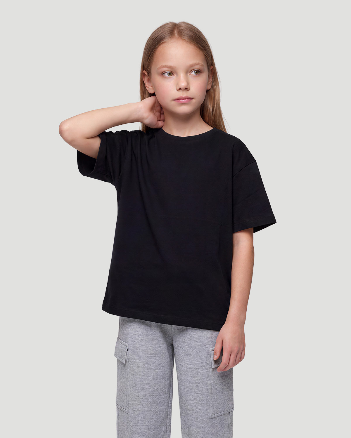 Girls Crew neck T-shirt - Jet Black image number 1