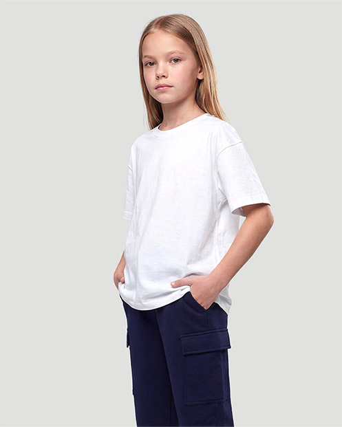 Girls Crew neck T-shirt - White