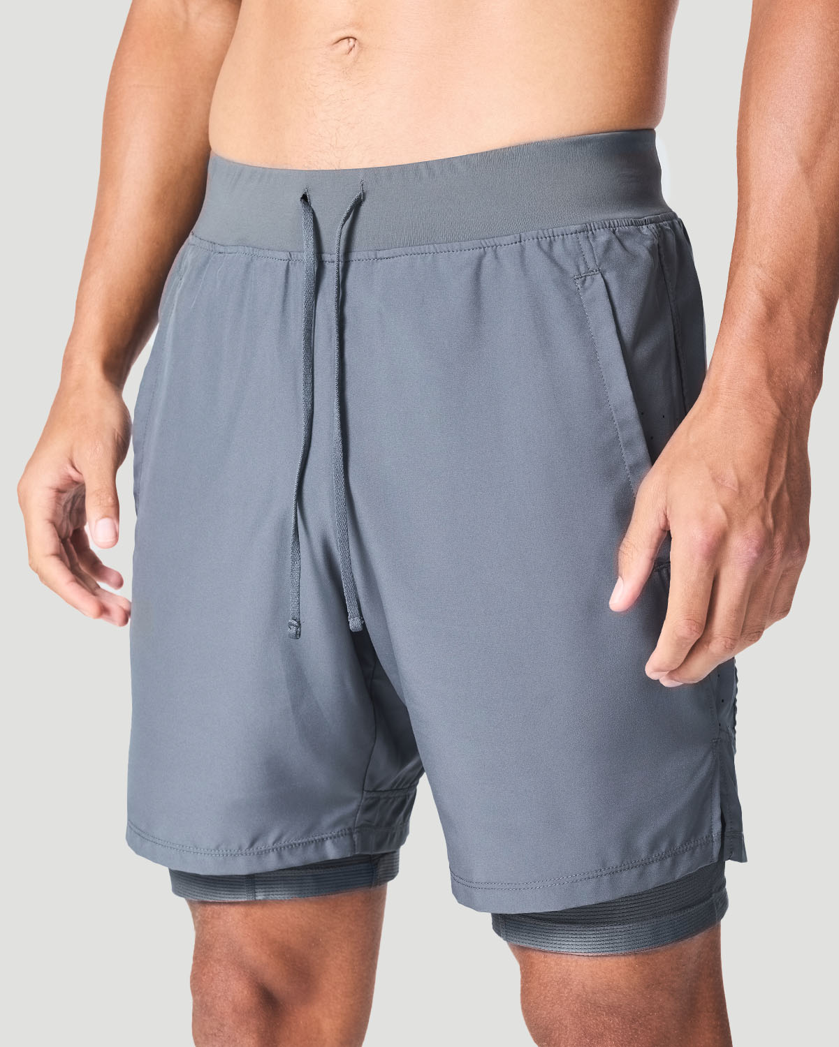 Men's Training Shorts - Castor Grey image number 3