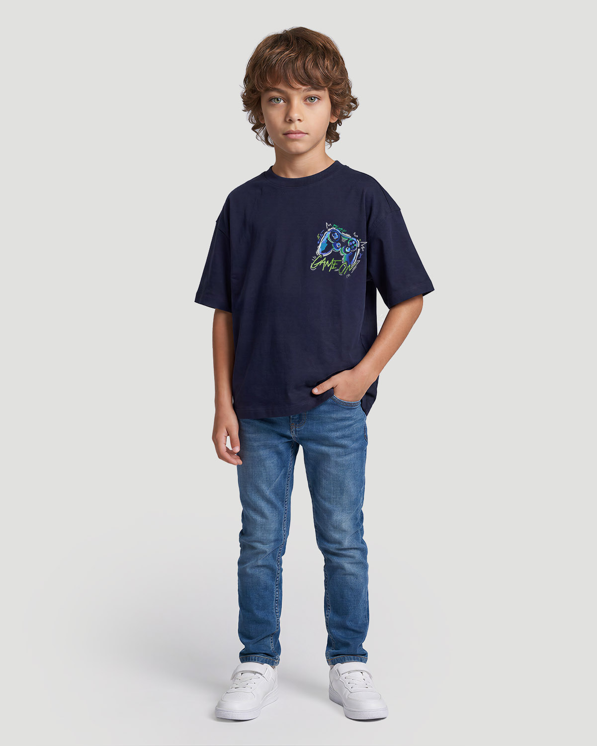 Boys Graphic T-Shirt - Game On - Navy image number 3