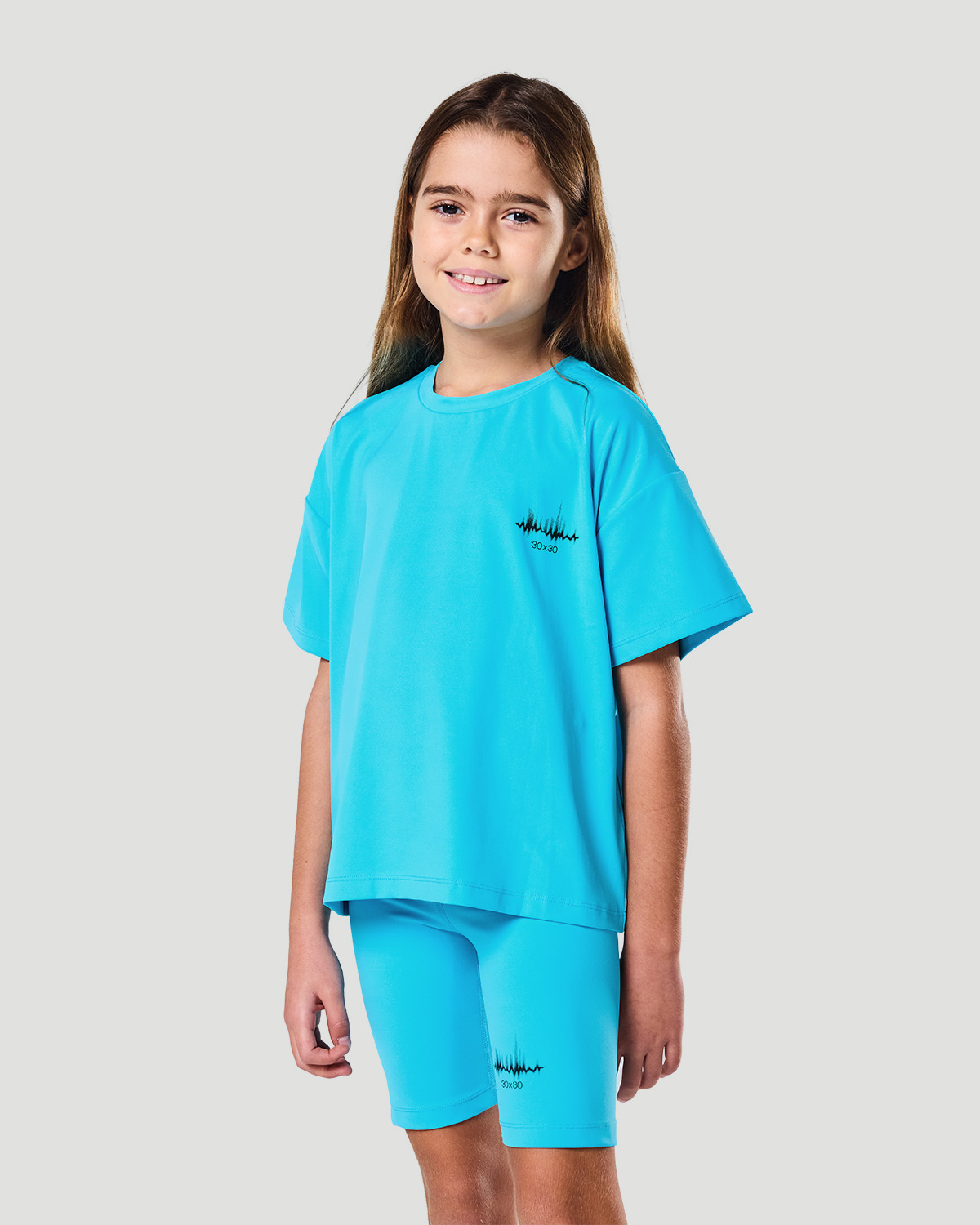 Girls Boxy T-shirt - Blue Atoll image number 2