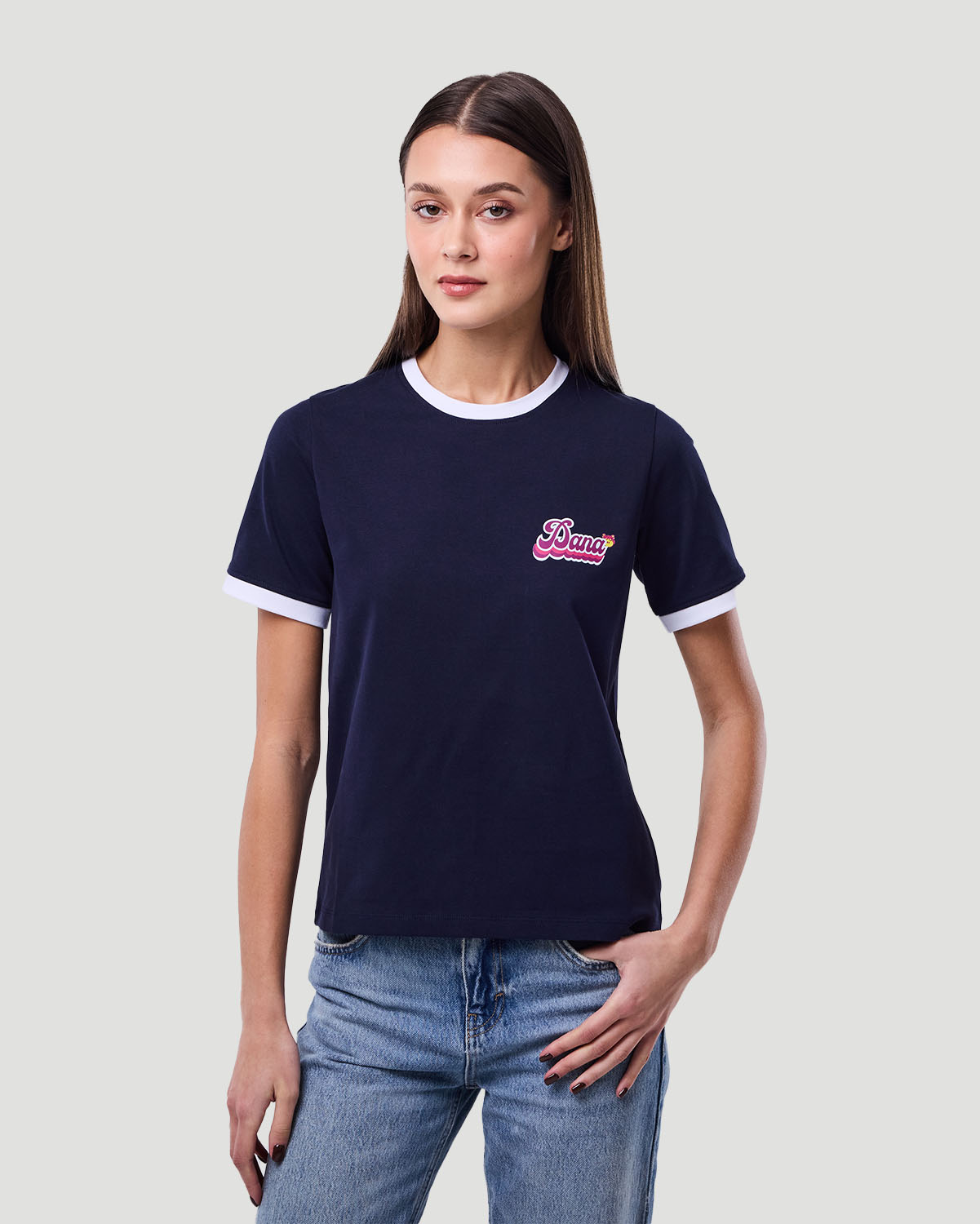 Women&rsquo;s Ringer T-shirt - Bellwether Blue image number 3