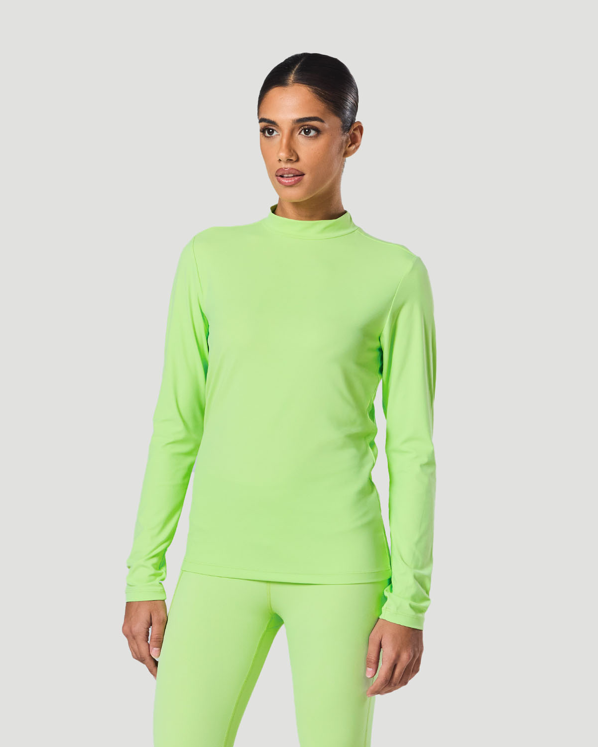 Women's High Neck T-Shirt - Paradise Green image number 1