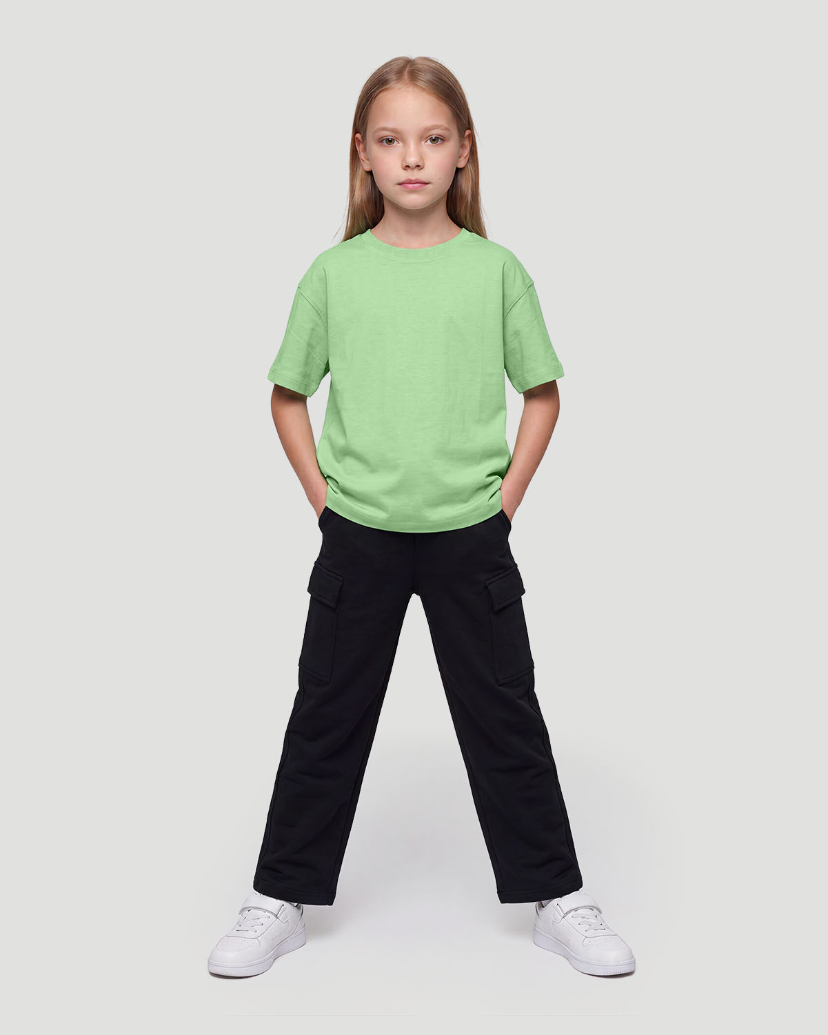 Girls Crew neck T-shirt - Quiet Green image number 3