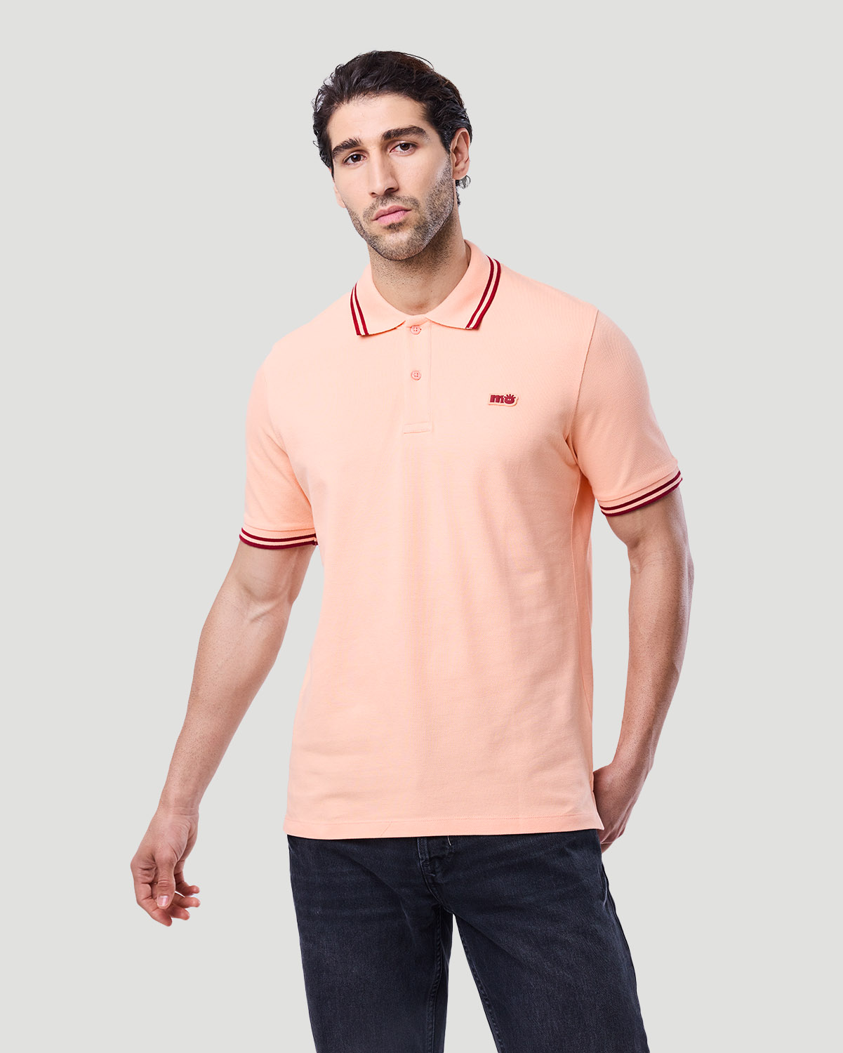 Men's Tipping Polo - Papaya Punch image number 2