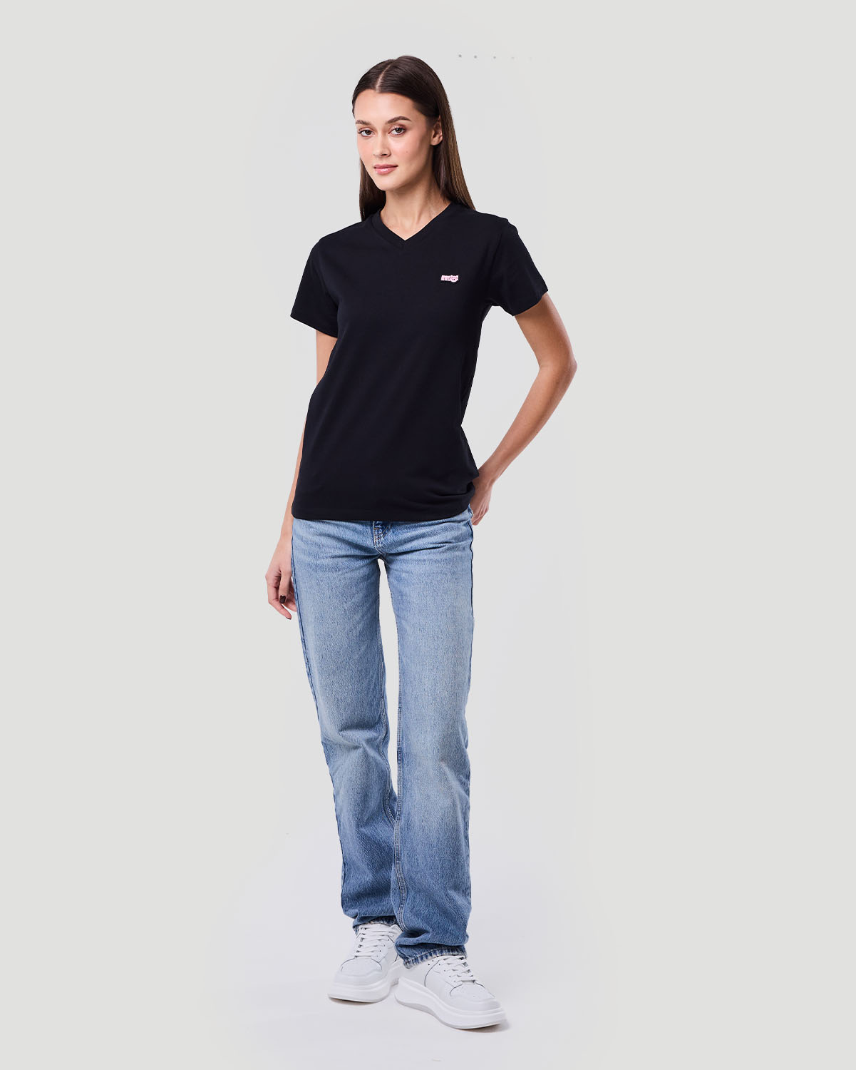 Women's V-Neck T-shirt - Jet Black image number 1