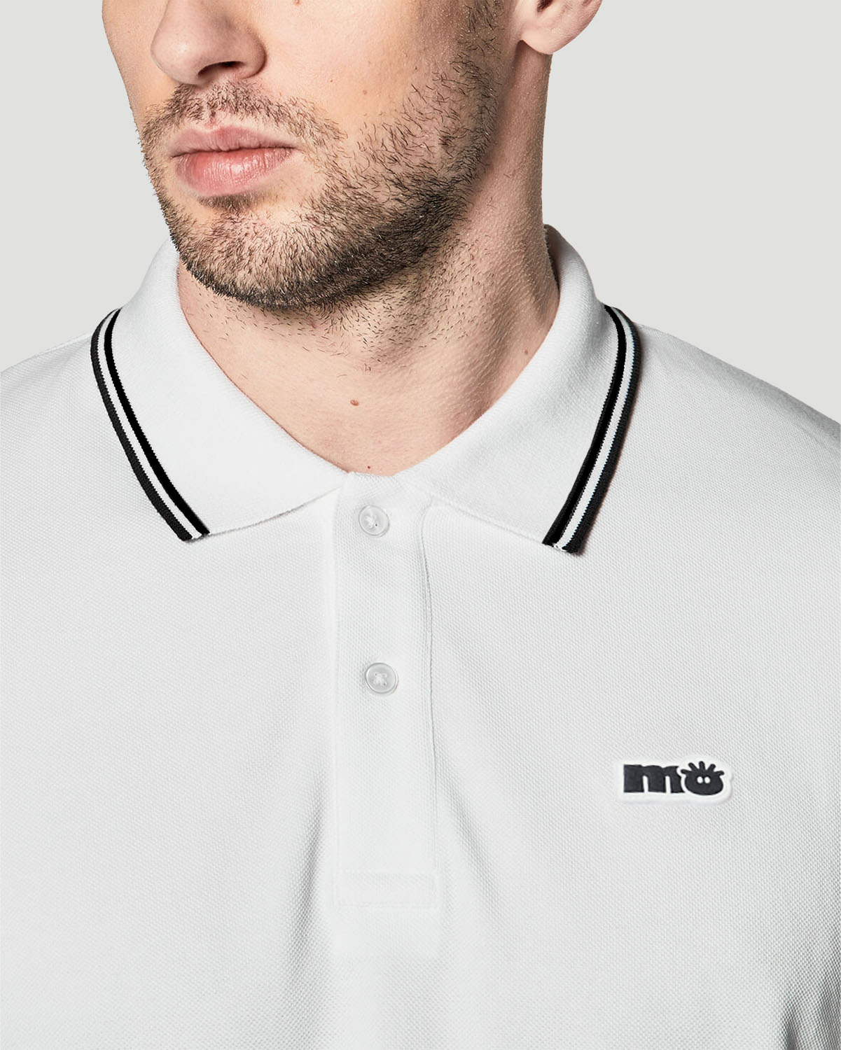 Men's Tipping Polo - White image number 3