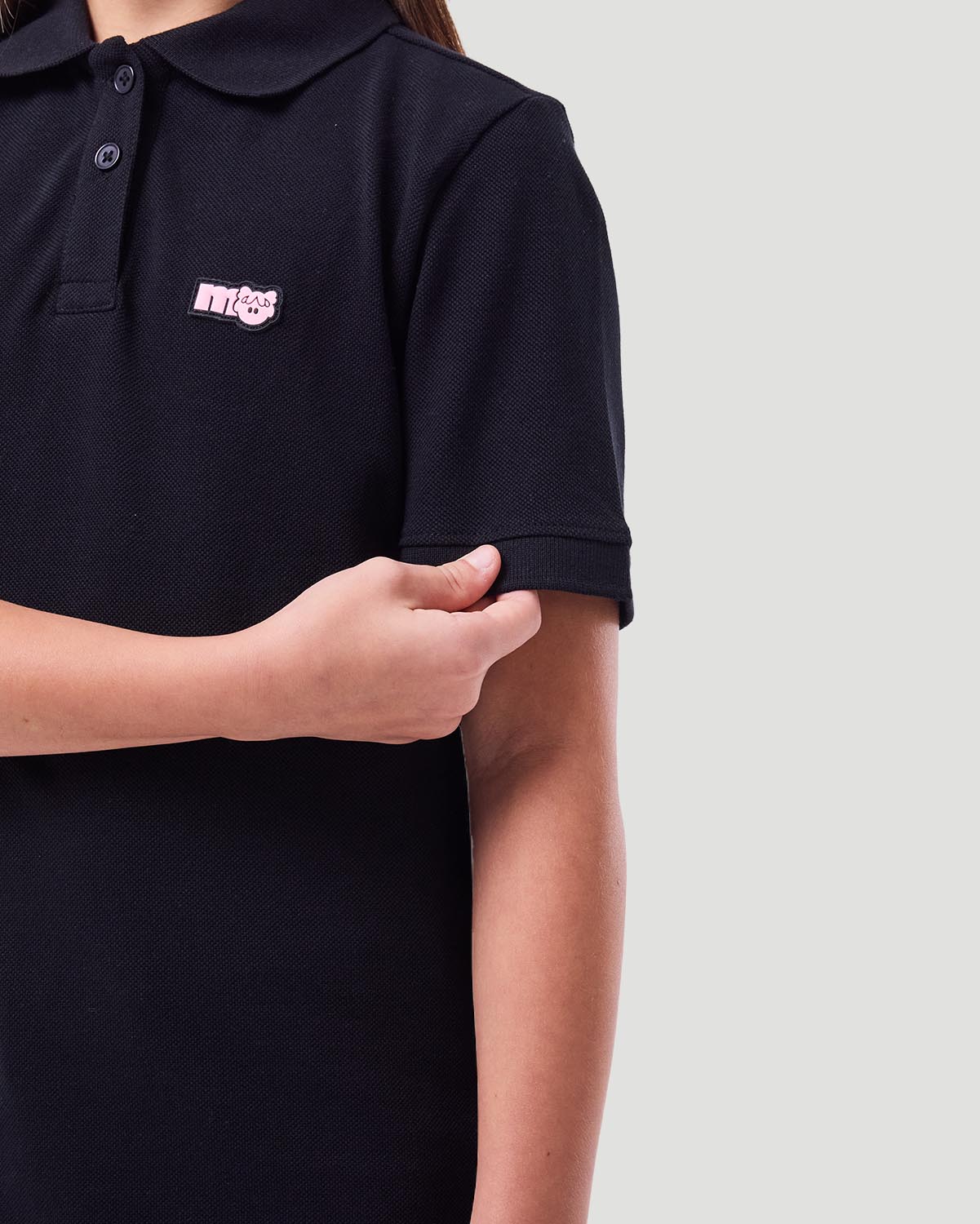 Girl's Polo T-shirt - Jet Black image number 5