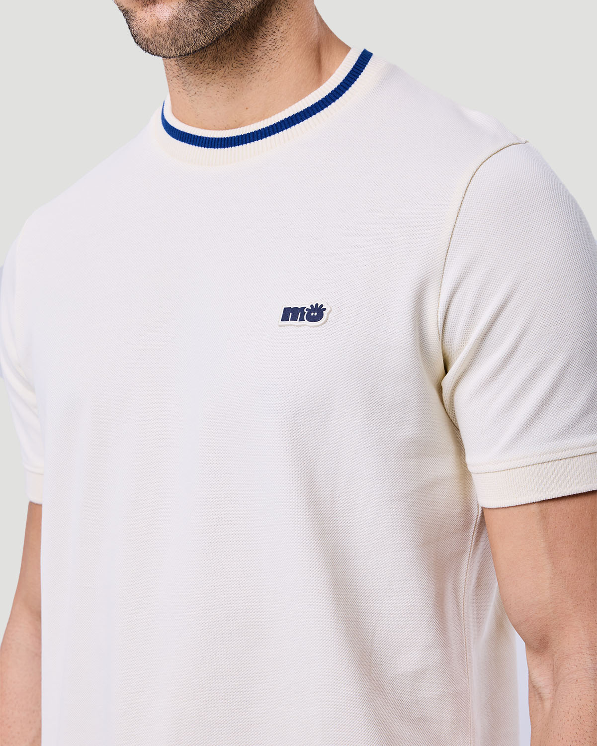 Men's Ringer T-shirt - Off White image number 4