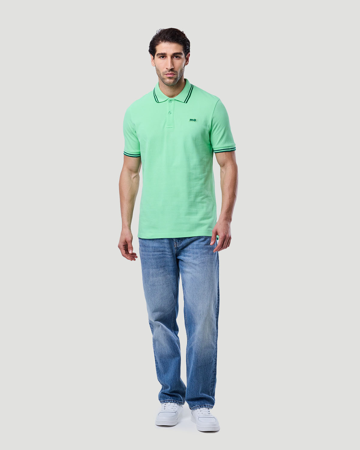 Men's Tipping Polo - Green Ash image number 1