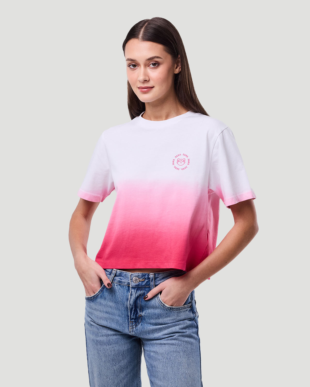 Women's Dip-Dye T-shirt - Pink image number 2