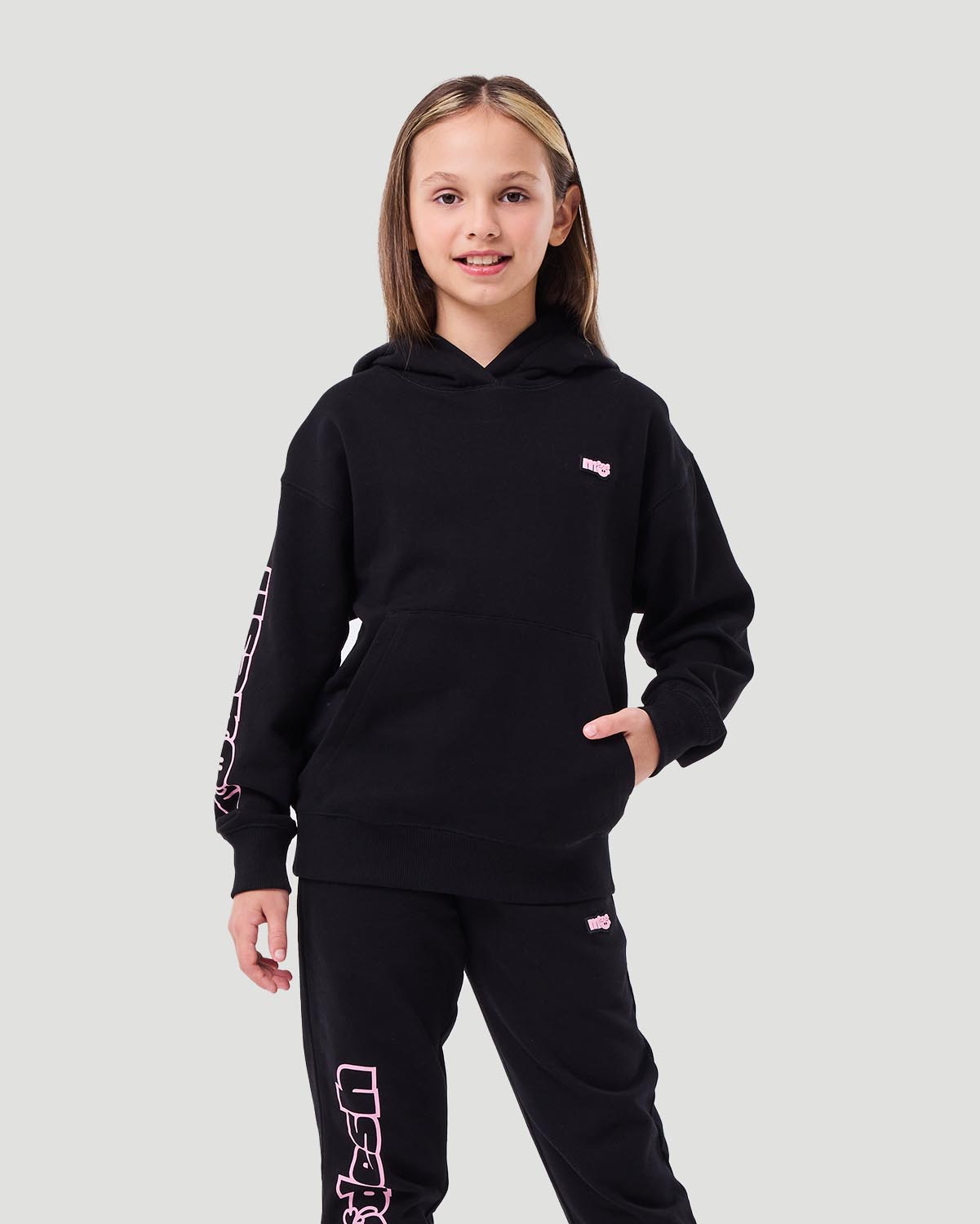 Girl's Hoodie - Jet Black image number 2