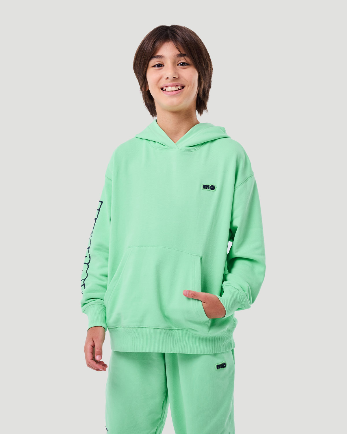 Boy's Hoodie - Green Ash image number 2