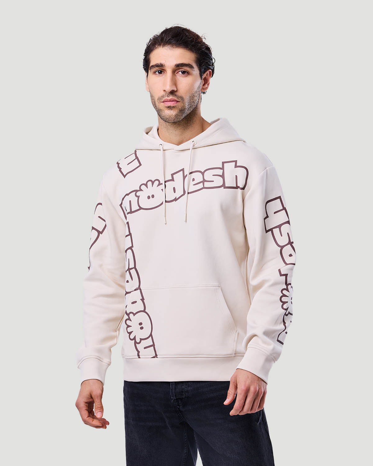 Men's Printed Hoodie - Short Bread image number 2