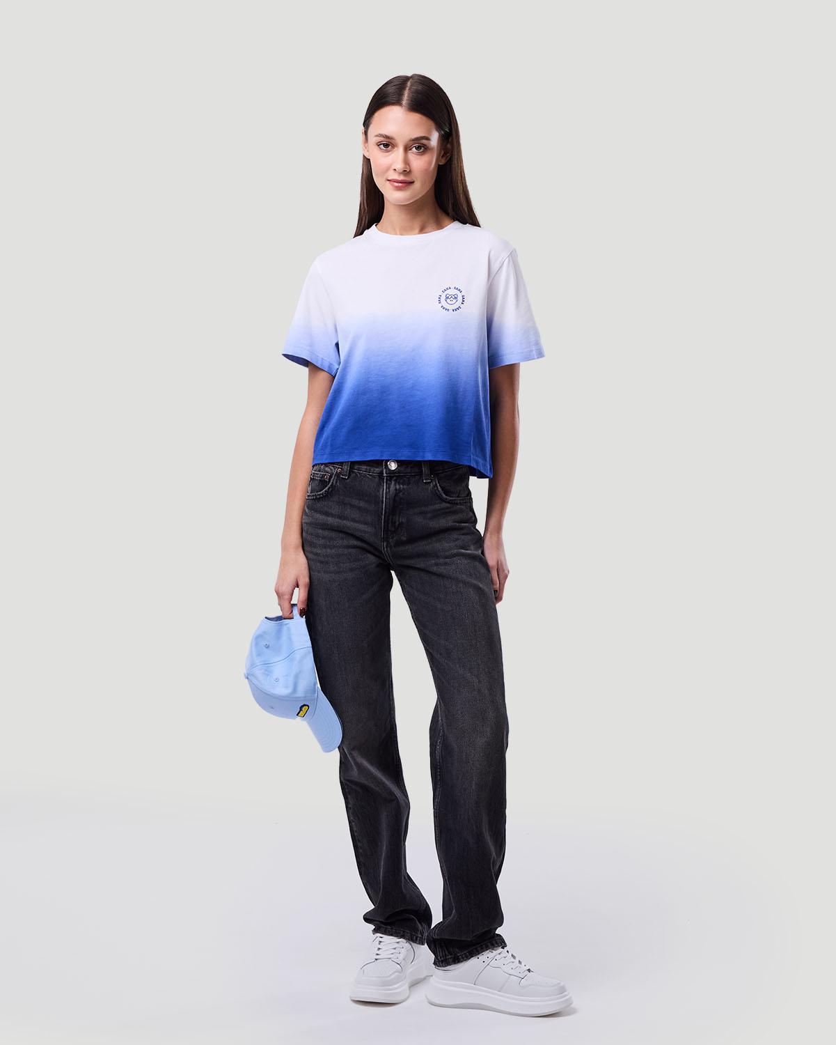 Women's Dip-Dye T-shirt - Lapis Blue image number 1