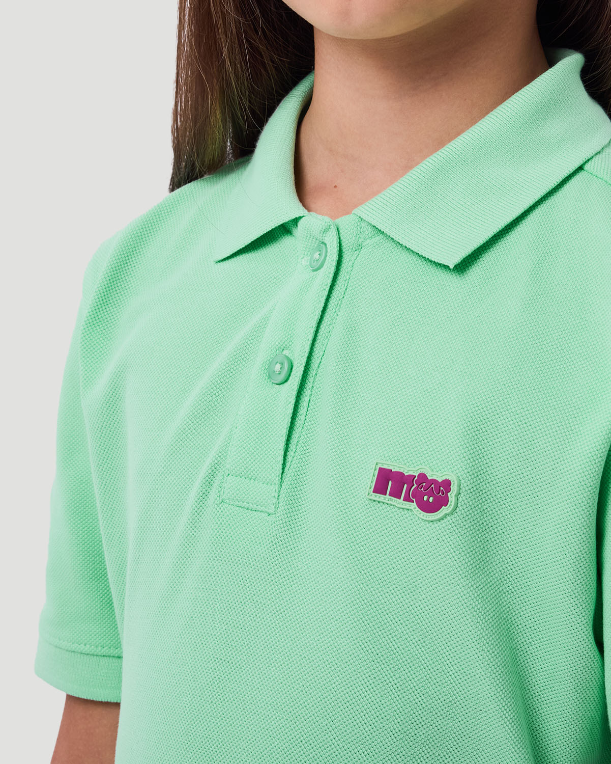 Girl's Polo T-shirt - Green Ash image number 5