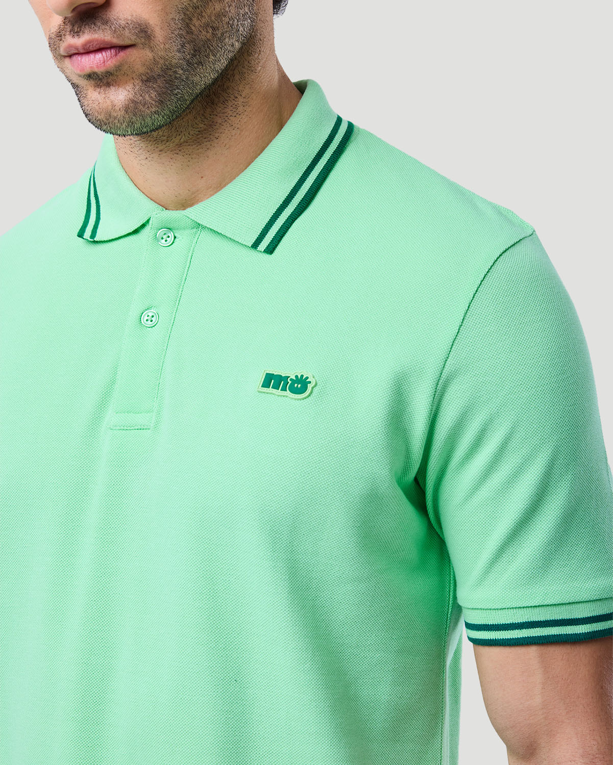 Men's Tipping Polo - Green Ash image number 4