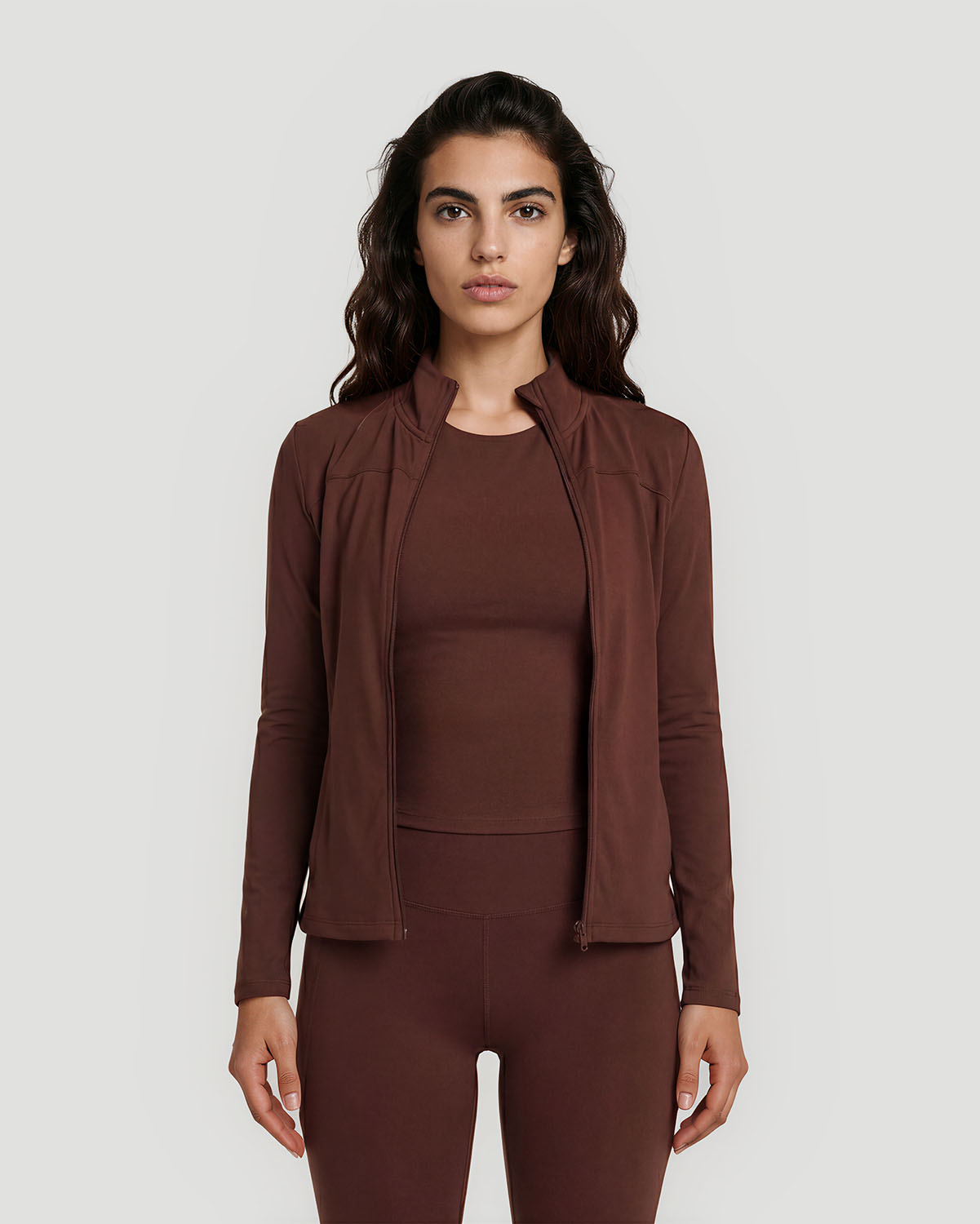 Women's Track Jacket - Shaved Chocolate image number 1
