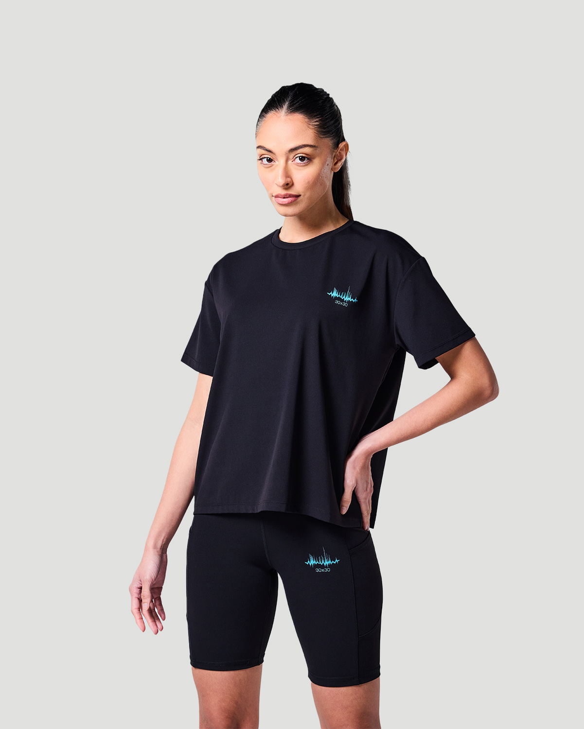 Boxy T-shirt - Jet Black image number 4