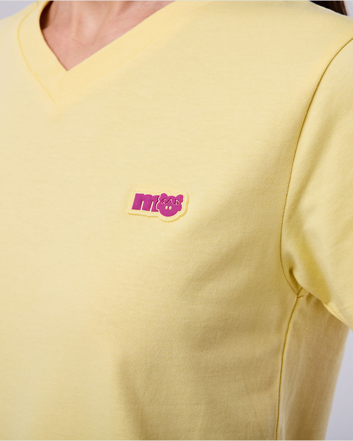 Women's V-Neck T-shirt - Pale Banana image number 4