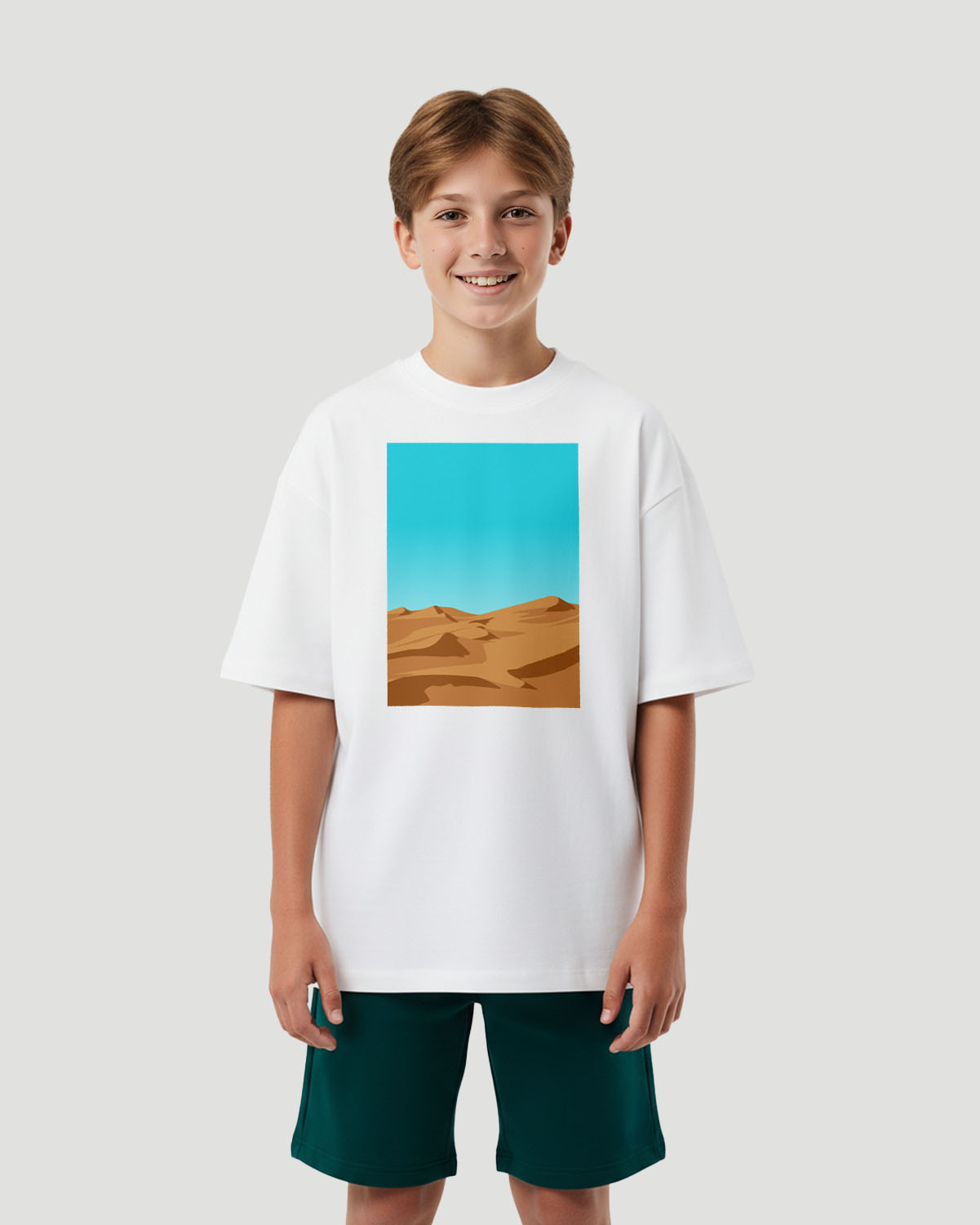 Boys Graphic T-Shirt-Waves - White image number 1
