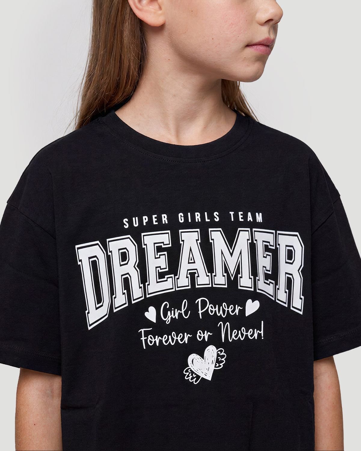 Girls Graphic T-Shirt - Dreamer - Jet Black image number 4