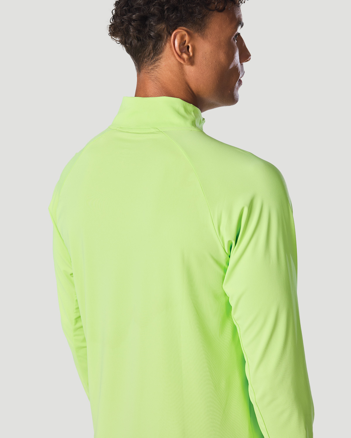 Men's Half-Zip Long Sleeve T-Shirt - Paradise Green image number 2