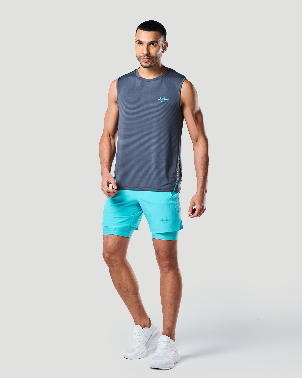 Sleeveless T-shirt - Castor Grey image number 1