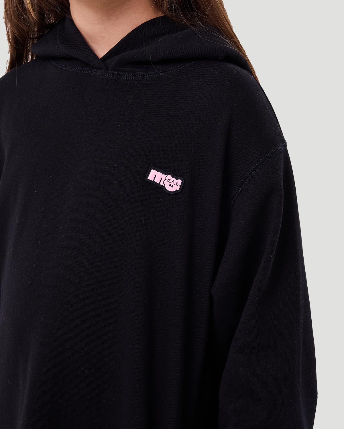 Girl's Hoodie Dress - Jet Black image number 4