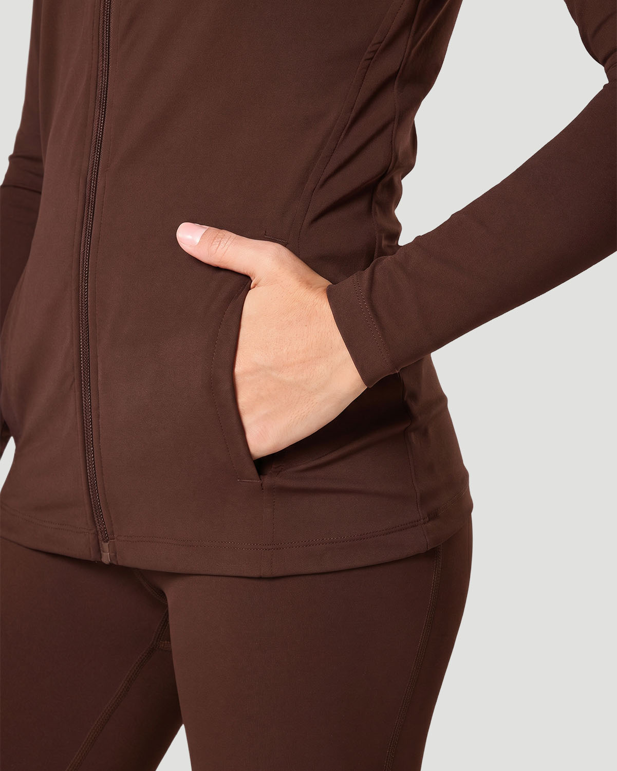 Women's Track Jacket - Shaved Chocolate image number 4