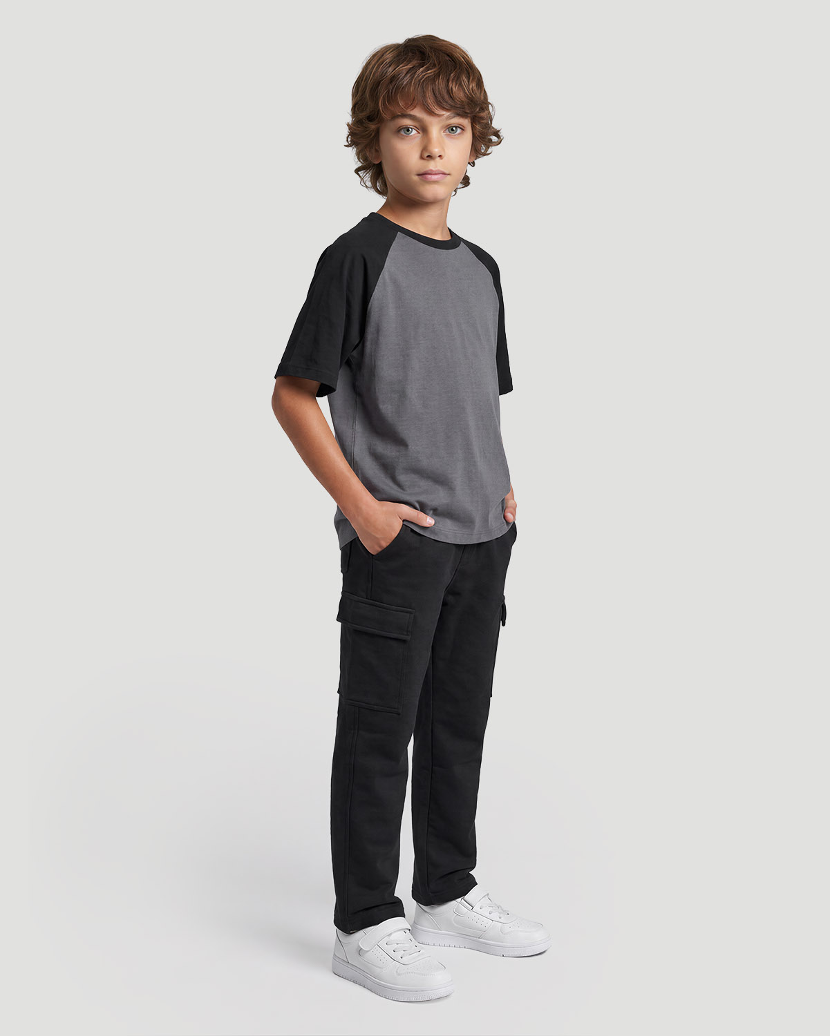 Boys Raglan T-shirt - Quiet Shade image number 3
