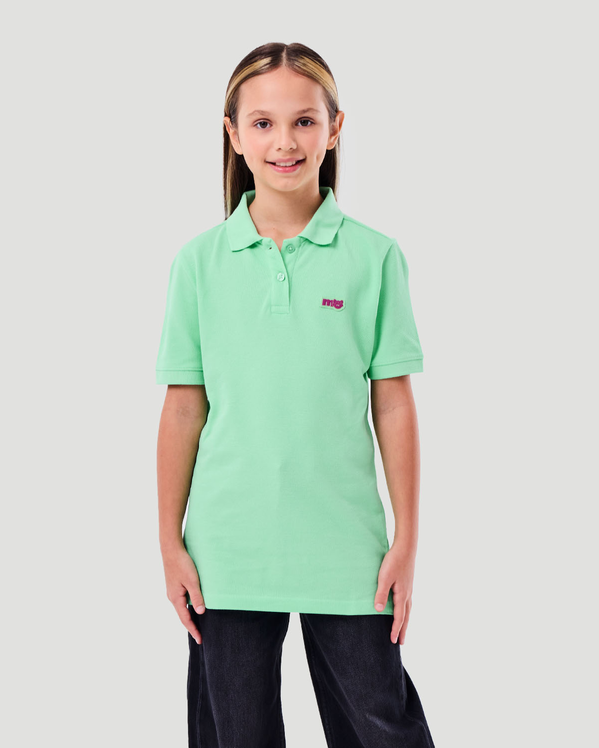 Girl's Polo T-shirt - Green Ash image number 0