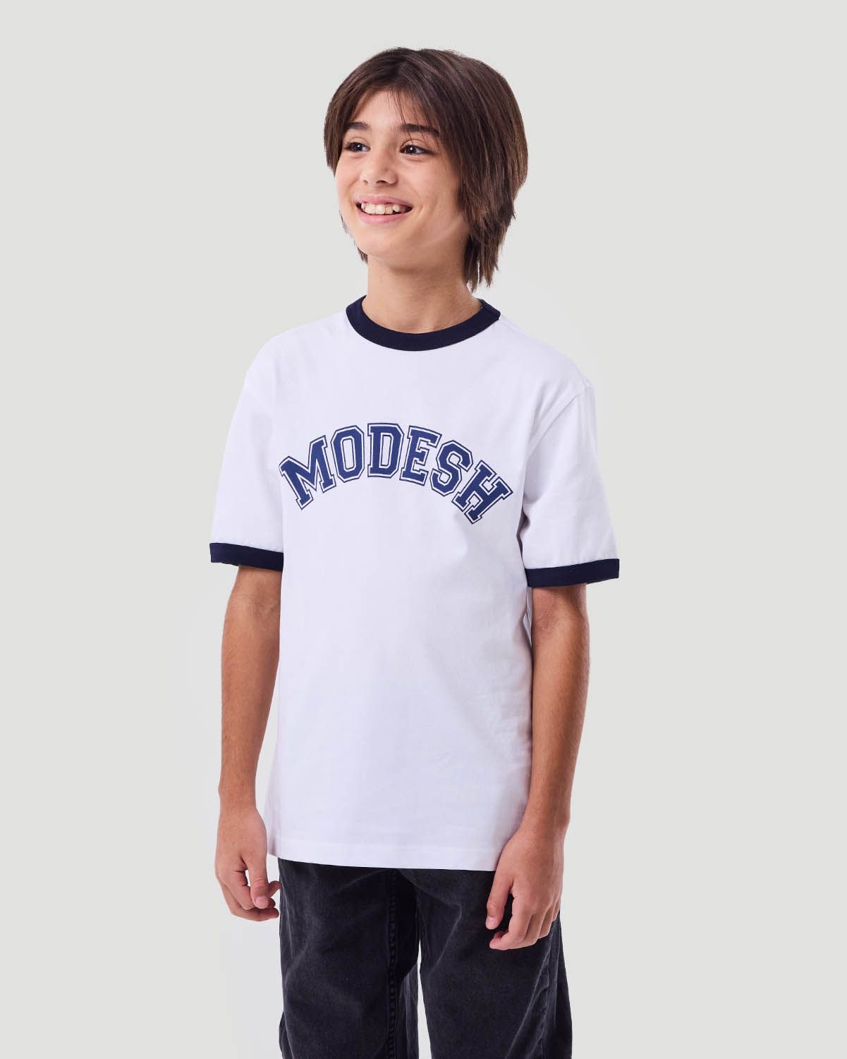 Boy's Ringer T-shirt - White image number 3